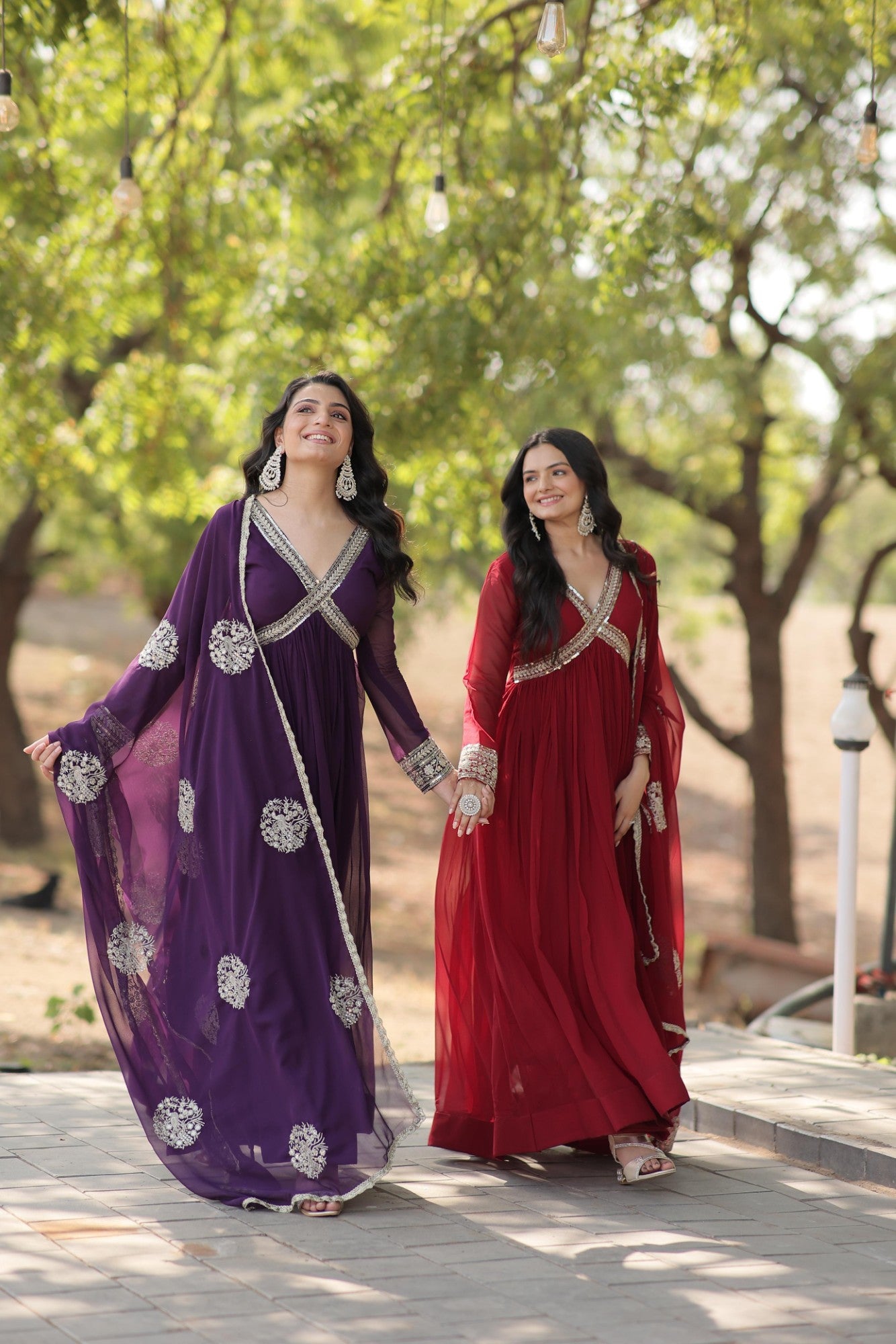 Readymade Gown Alia cut Pattern with Dupatta Set for women
