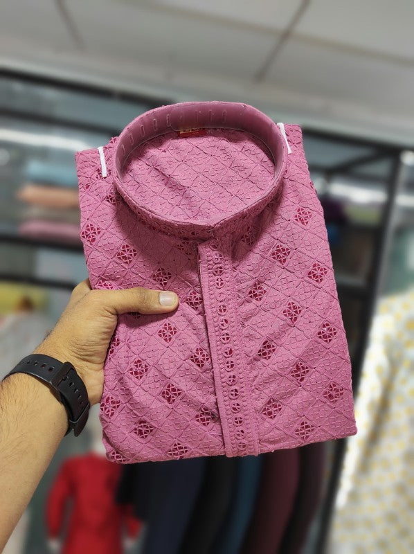 Heavy Rayon Fabric with Lakhnawi and sequence work Kurta Pajama