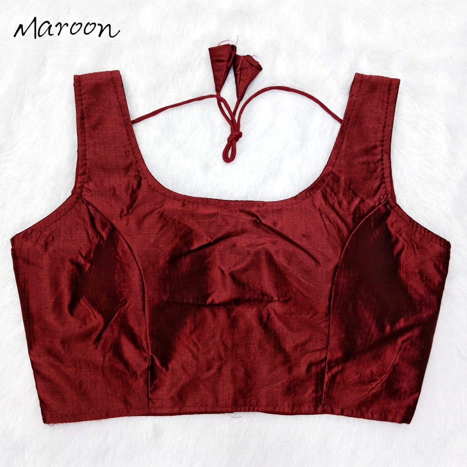 Sleeveless Crop top Phantom silk Padded Bollywood style Saree blouse