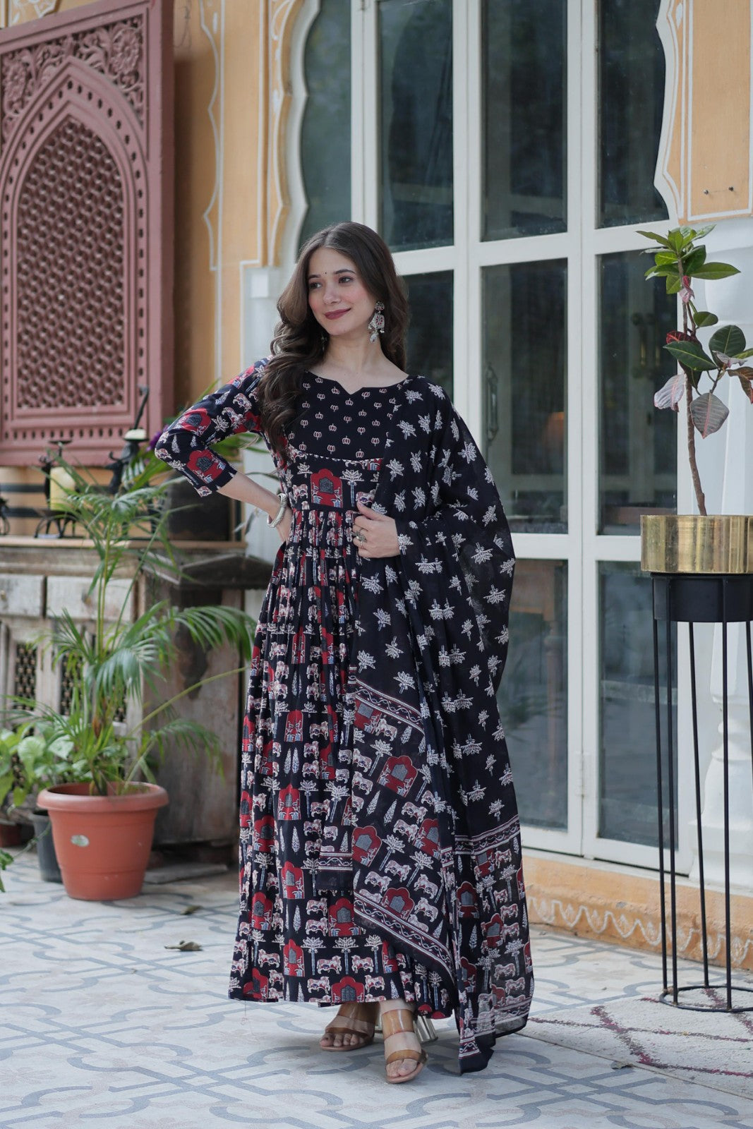 Readymade Kurta with pant Pure cotton Printed kurta with dupatta Ethnic kurta