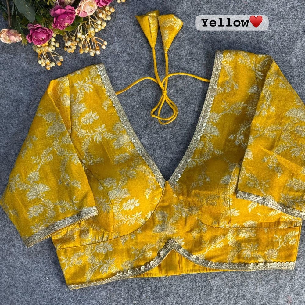 Deep v neck Pure cosmos viscose jacquard silk blouse Women's wear Padded blouse