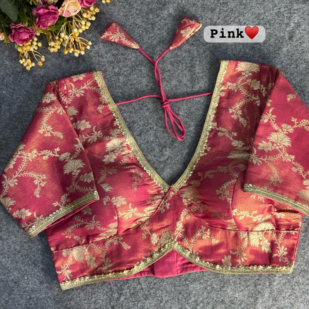 Deep v neck Pure cosmos viscose jacquard silk blouse Women's wear Padded blouse