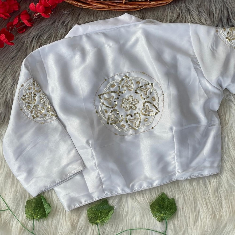 Readymade Hand work Pure silk fabric blouse Women's top wear blouse Padded Blouse