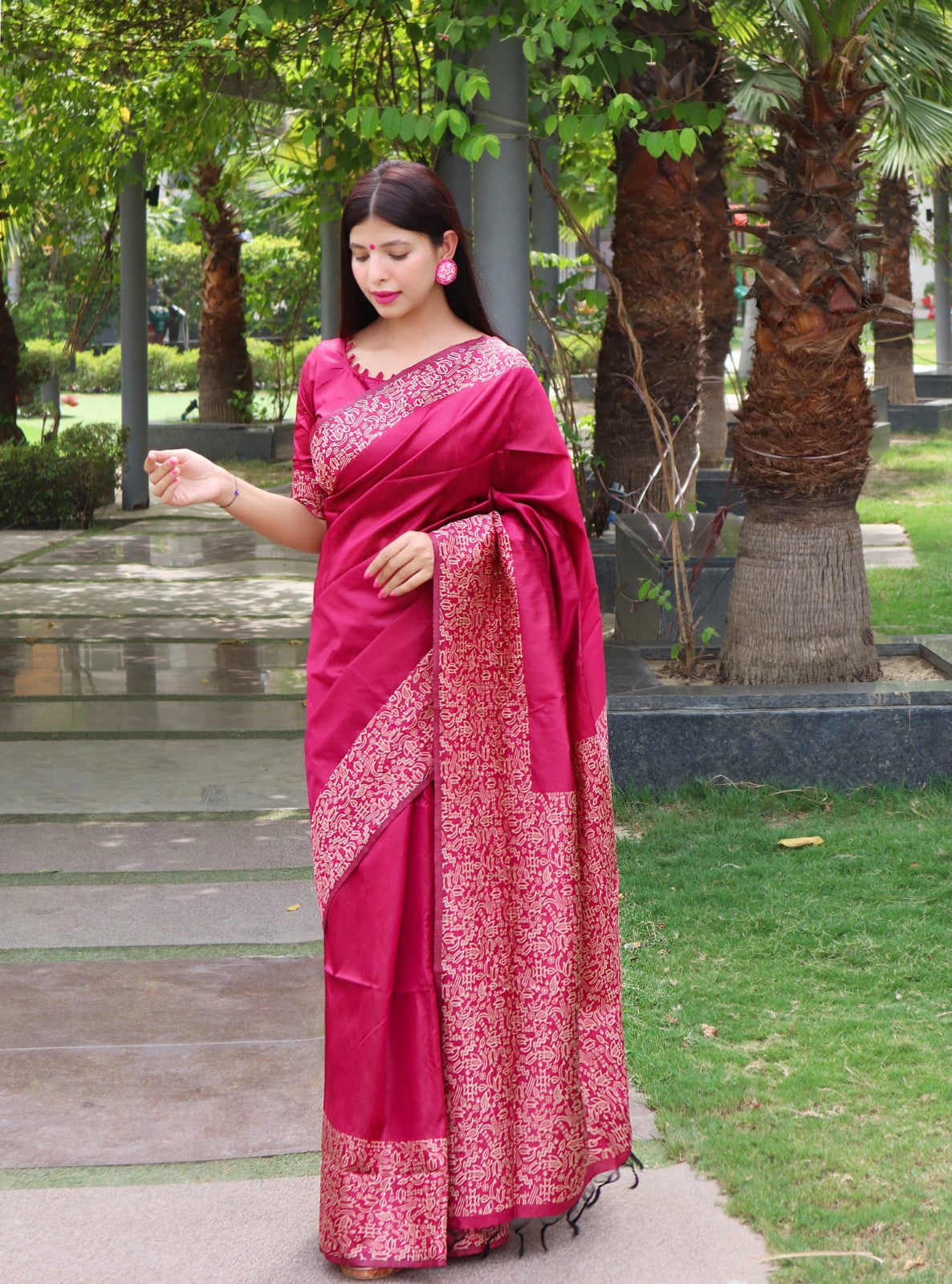 Banglori raw silk fabric saree with rich weaving pallu work Handloom saree blouse