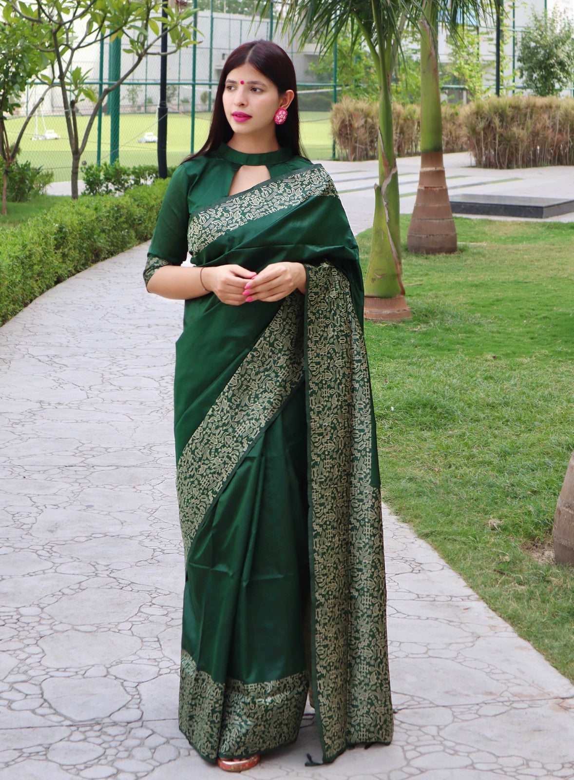 Banglori raw silk fabric saree with rich weaving pallu work Handloom saree blouse