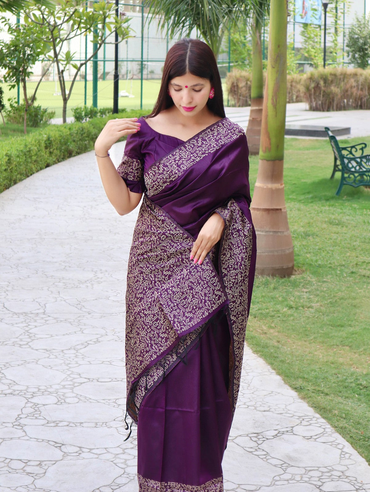 Banglori raw silk fabric saree with rich weaving pallu work Handloom saree blouse