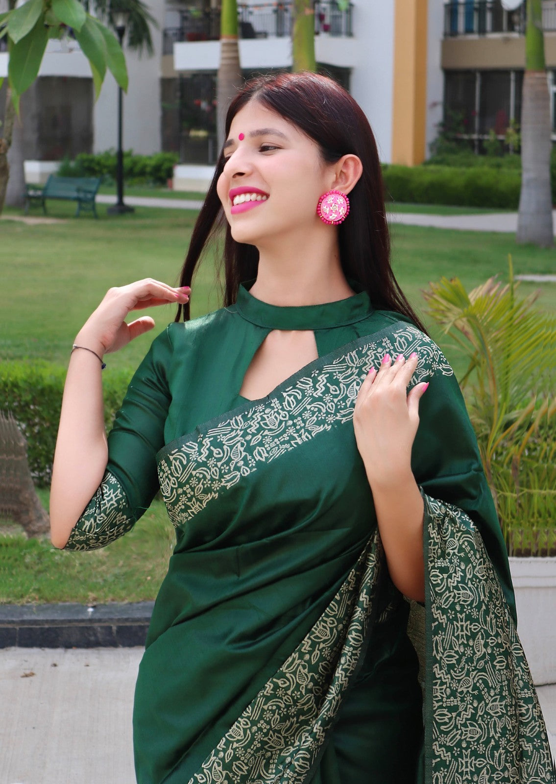 Banglori raw silk fabric saree with rich weaving pallu work Handloom saree blouse