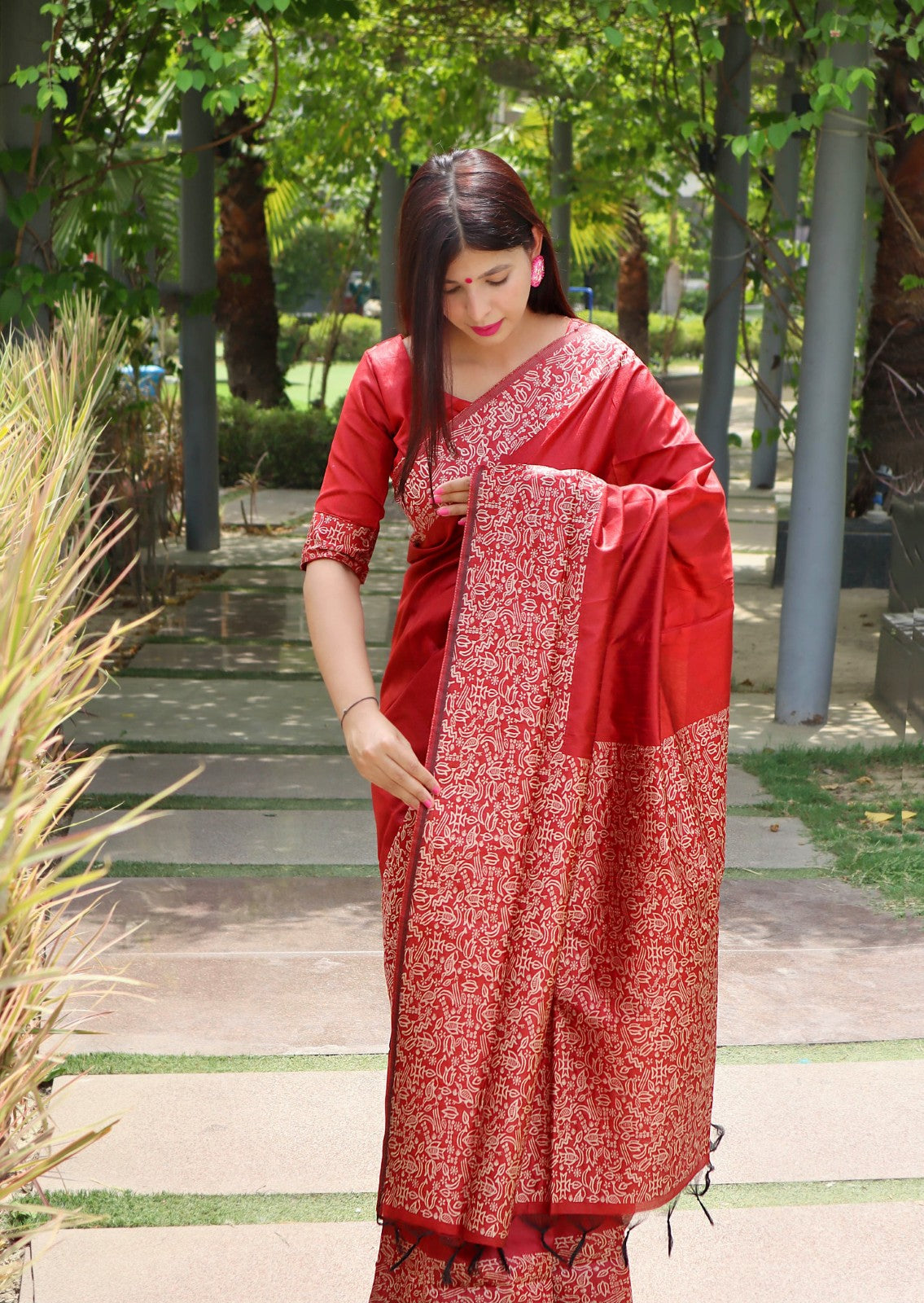 Banglori raw silk fabric saree with rich weaving pallu work Handloom saree blouse